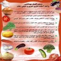 پوستر ایمنی نکات بهداشتی سبزیجات